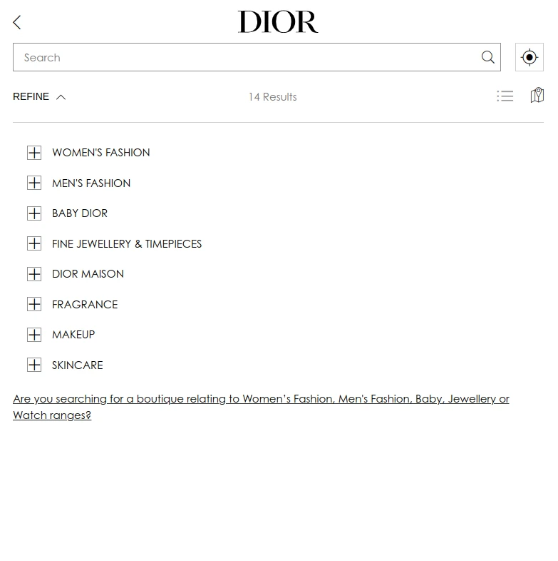 Dior - Store Locator